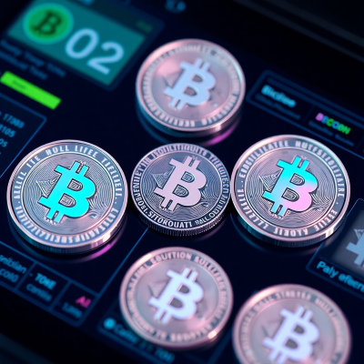 Advanced cryptocurrency wallet interface showing multiple privacy coins with teal holographic design elements