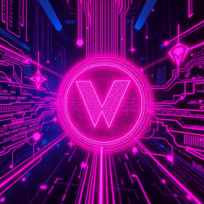 Monero privacy visualization showing encrypted transaction flow with pink and purple cryptographic elements in a cyberpunk style